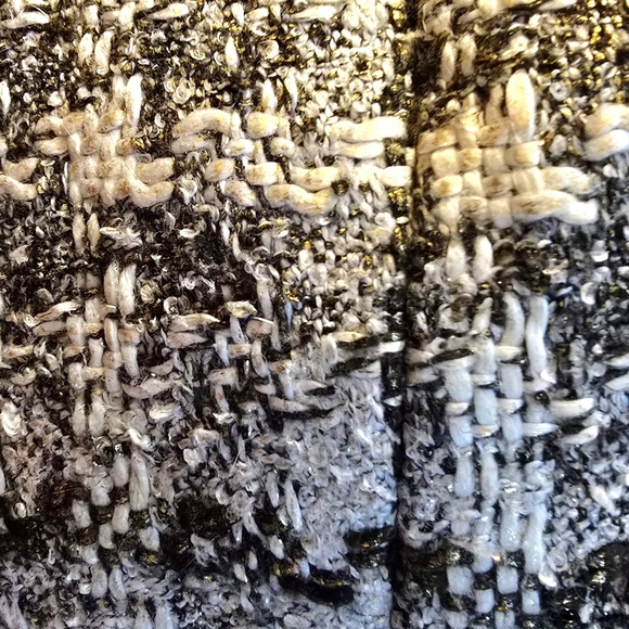 Sag Harbor Zip-up Black/White with Gold Metallic Threads Balzer Jacket Size 16 - Picture 5 of 5